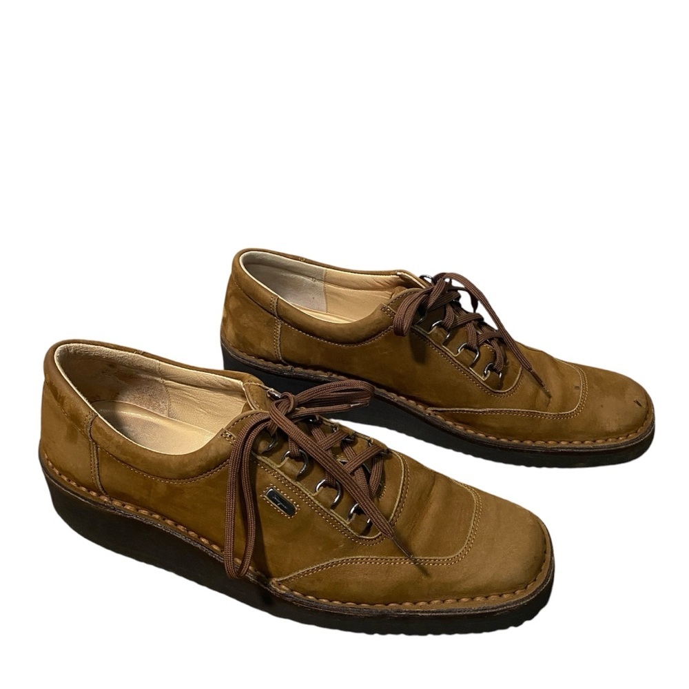 Salvatore Ferragamo‎ Sport Brown Suede Burton Lace up Sneaker Womens Size 8 (4A)